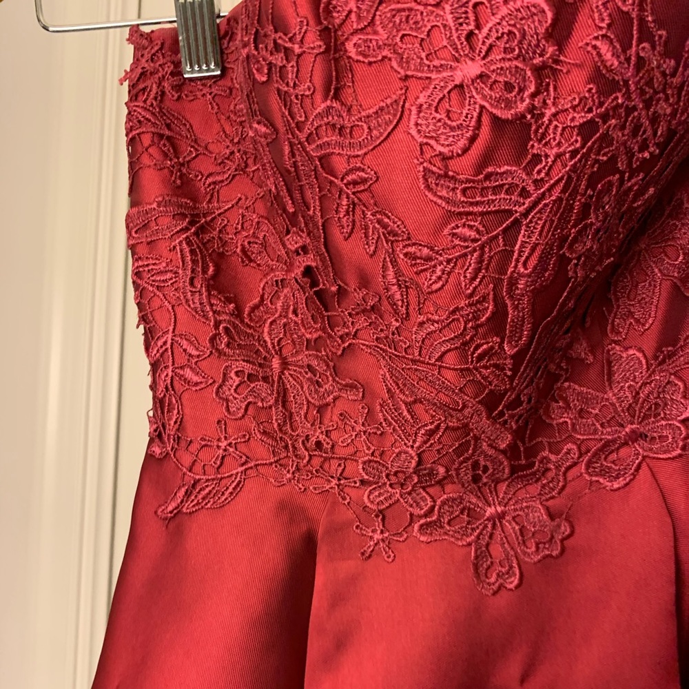 WORN ONCE- red, detailed dress